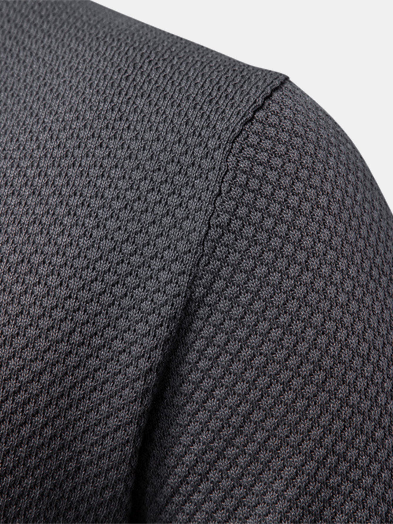 Elton® | Polo col V en tricot texturé ananas