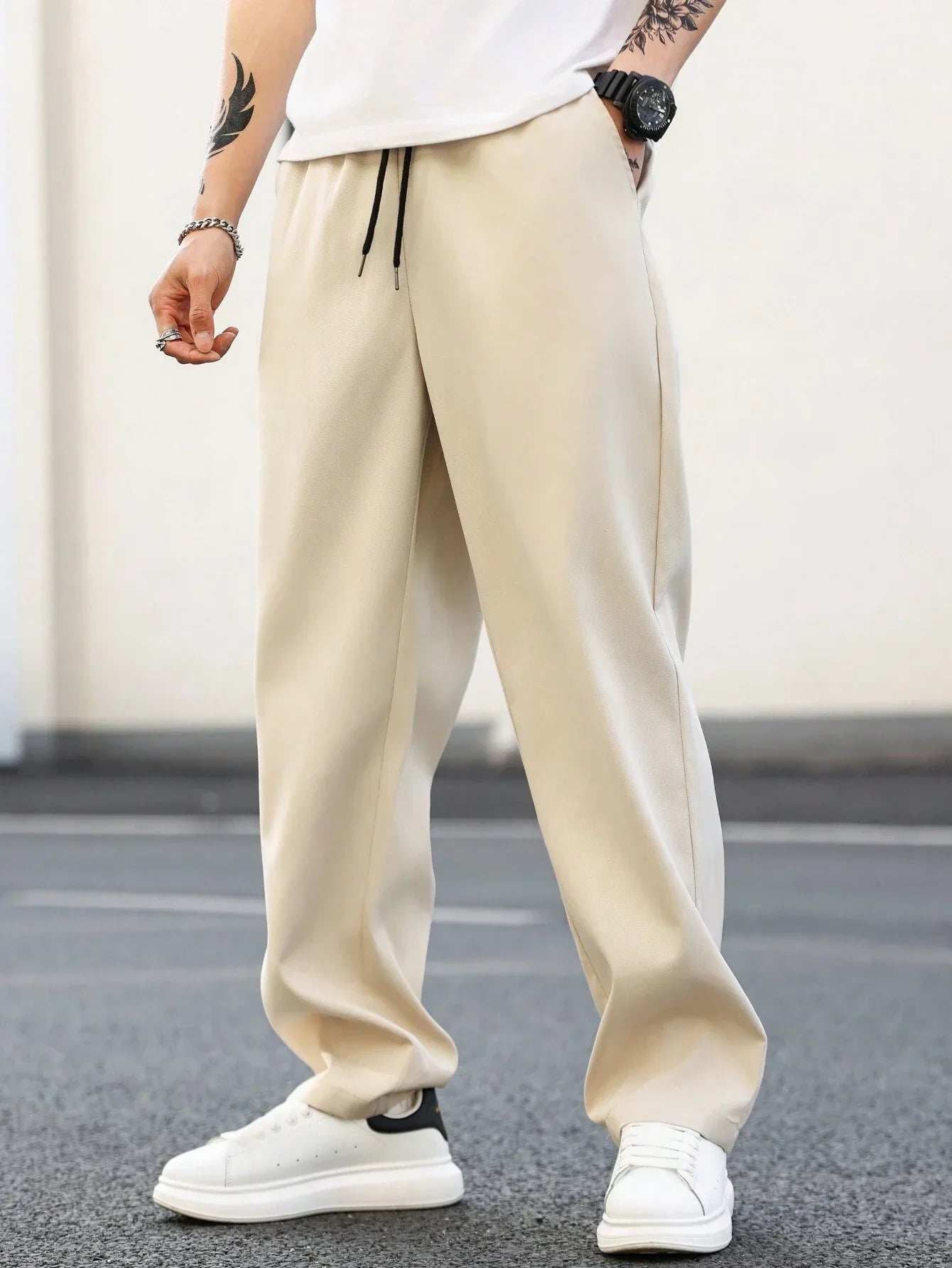 Anatole® | Pantalon droit de couleur unie pour homme
