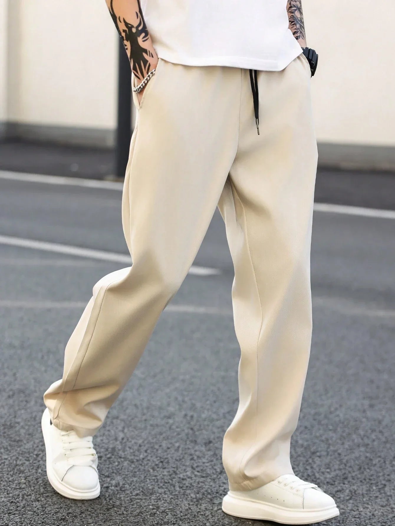 Anatole® | Pantalon droit de couleur unie pour homme