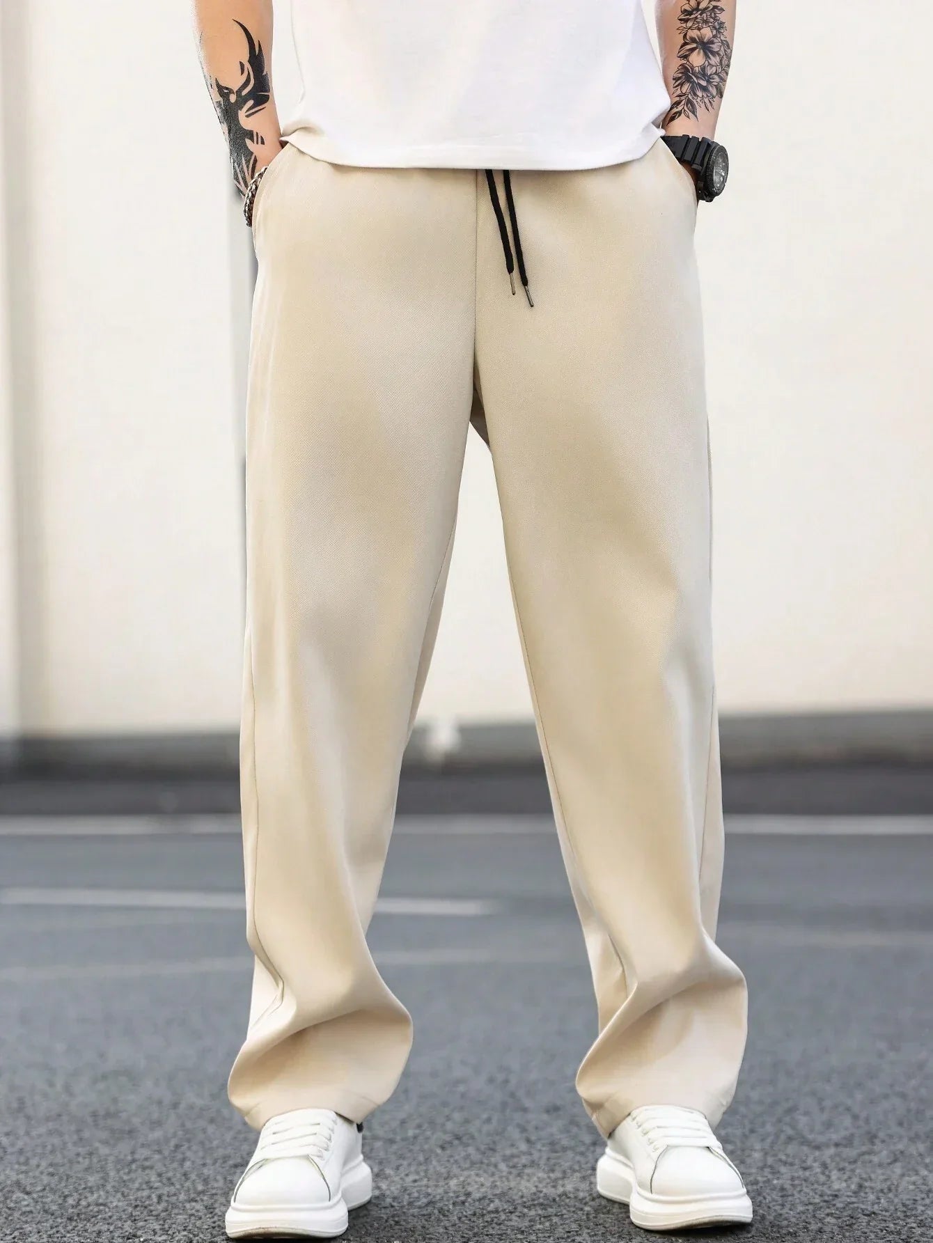Anatole® | Pantalon droit de couleur unie pour homme