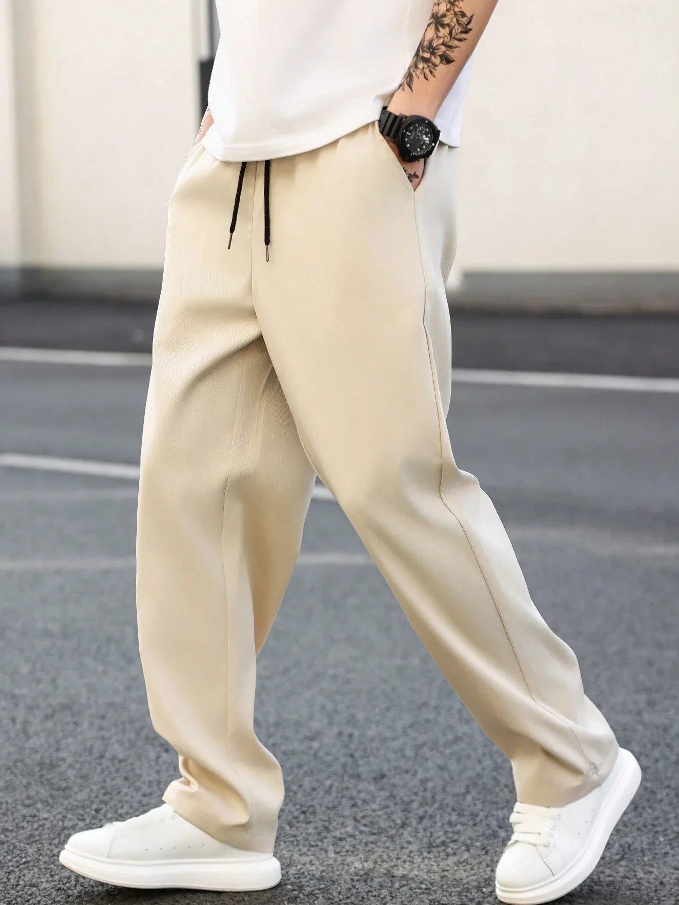 Anatole® | Pantalon droit de couleur unie pour homme