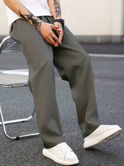 Anatole® | Pantalon droit de couleur unie pour homme