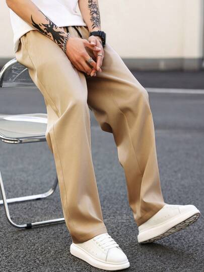 Anatole® | Pantalon droit de couleur unie pour homme