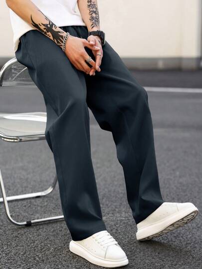 Anatole® | Pantalon droit de couleur unie pour homme