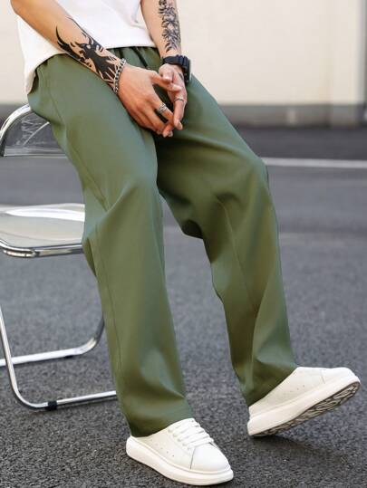 Anatole® | Pantalon droit de couleur unie pour homme
