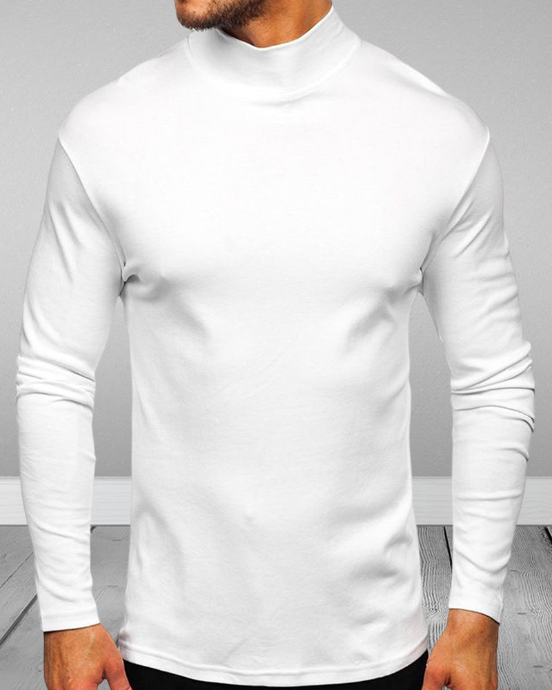 Genévrier® | Pull à col roulé de couleur unie pour hommes