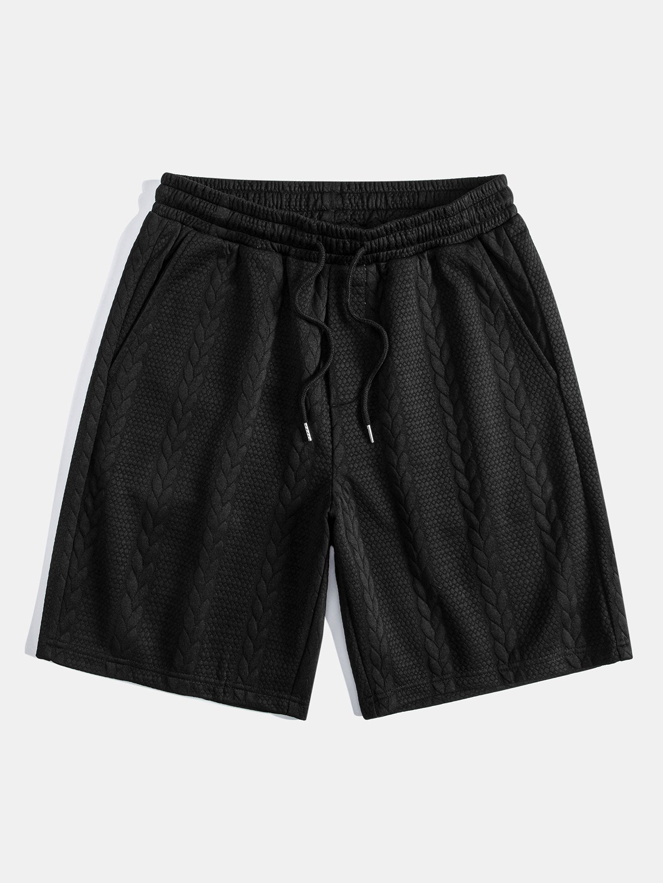 Aaron® | T-shirt à ourlet arqué en jacquard torsadé et short en jacquard torsadé