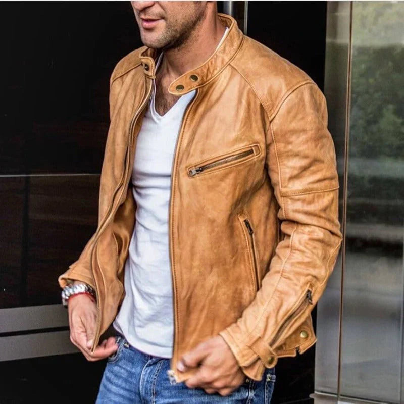 Tyler® | Veste en cuir élégante et résistante aux intempéries