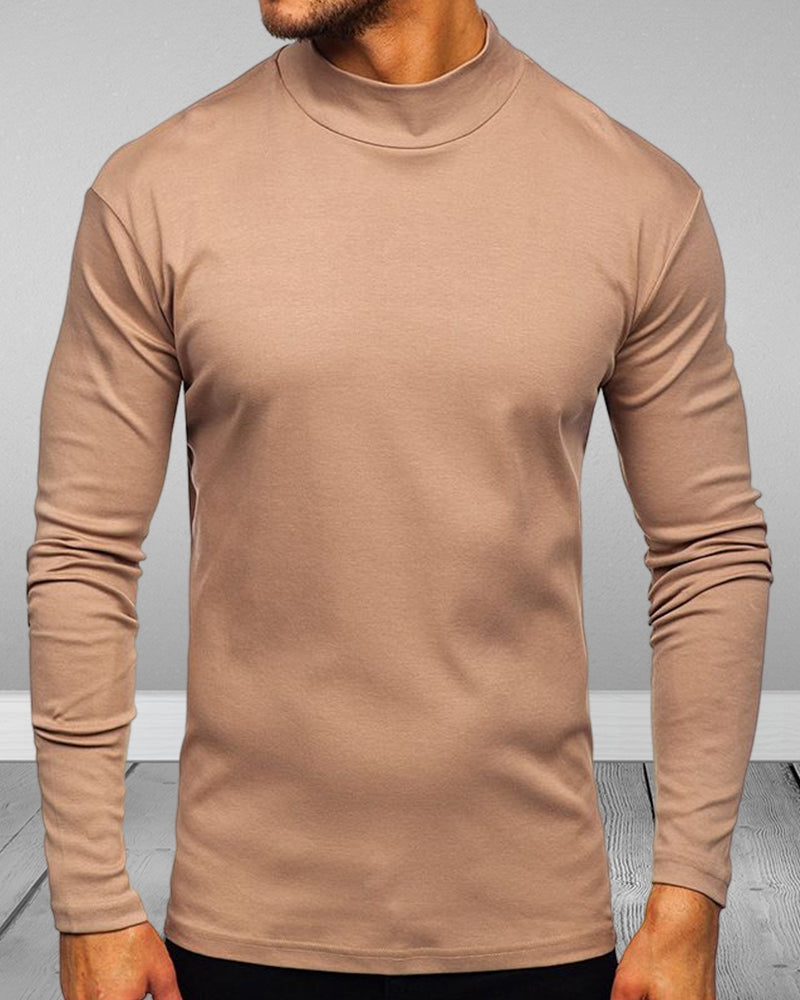 Genévrier® | Pull à col roulé de couleur unie pour hommes
