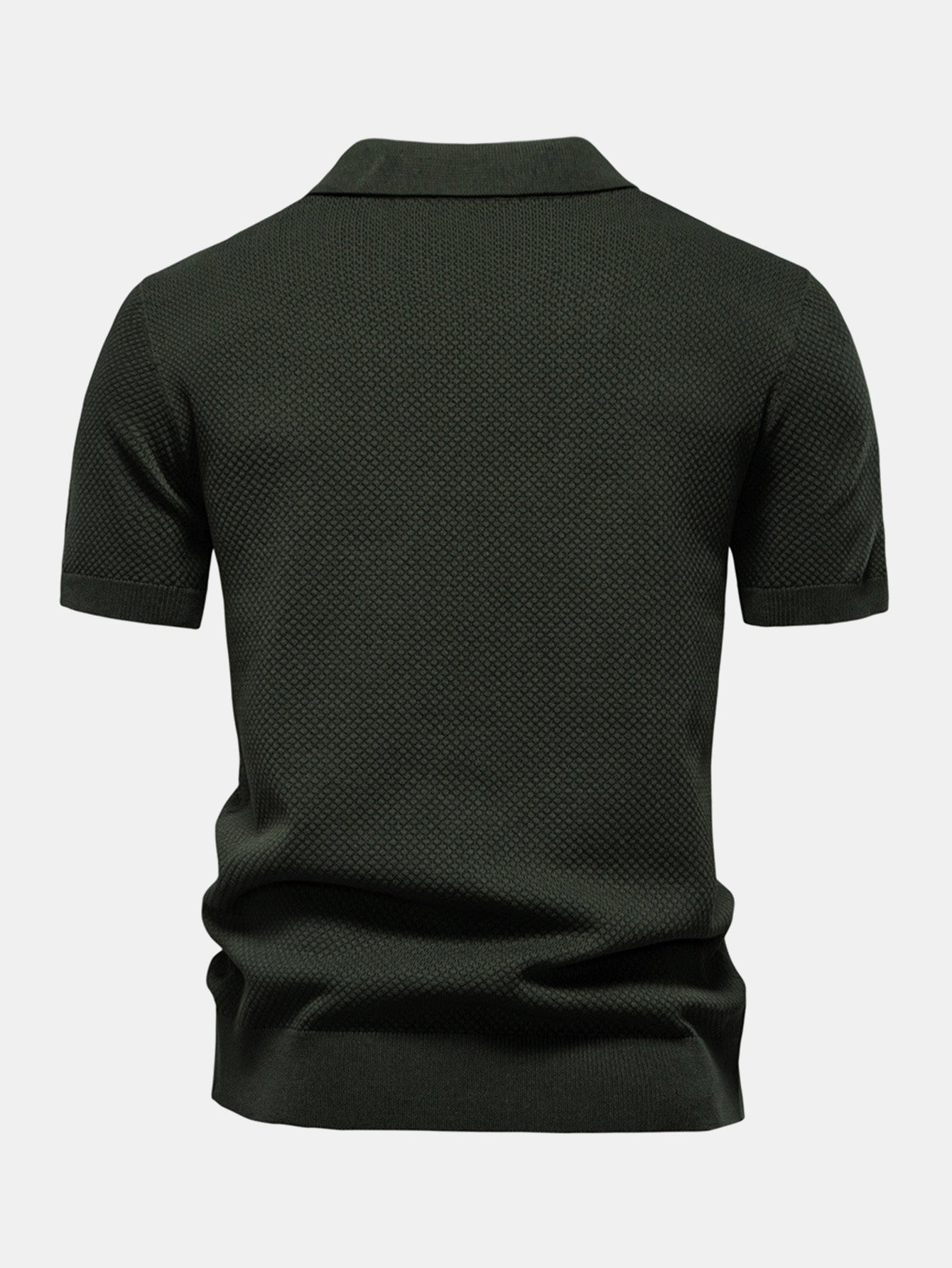Elton® | Polo col V en tricot texturé ananas