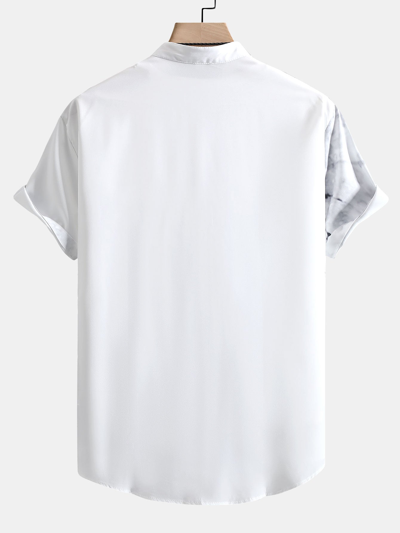 Auban® | Chemise à col montant avec impression de peinture à l'encre orientale traditionnelle