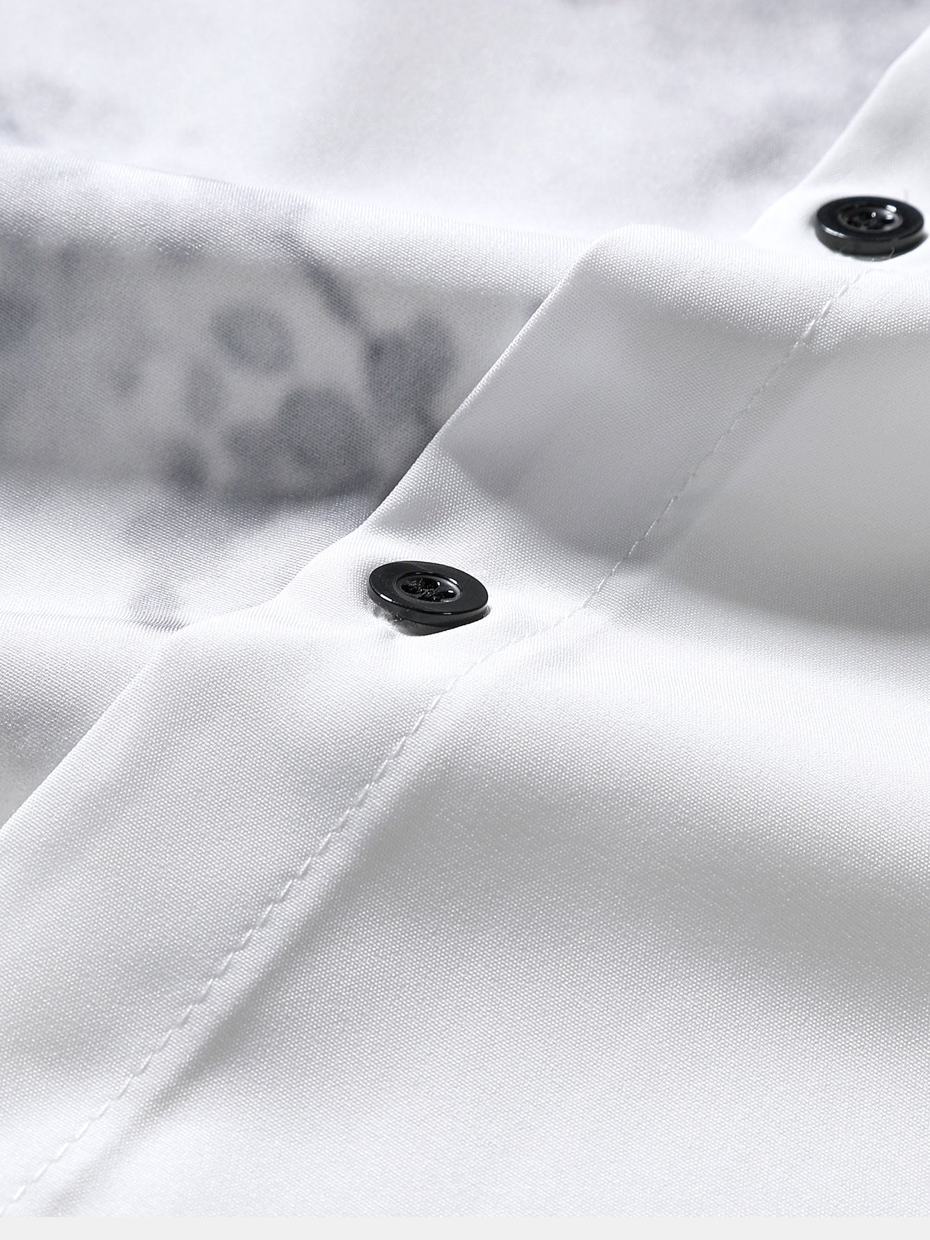 Auban® | Chemise à col montant avec impression de peinture à l'encre orientale traditionnelle