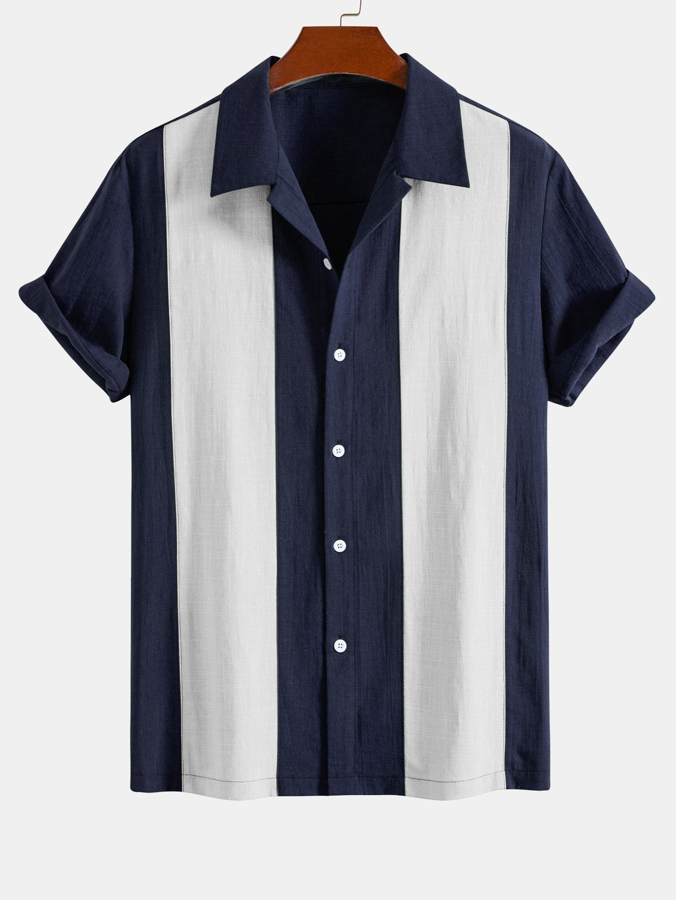 Aryeh® | Chemise bowling patchwork aspect lin