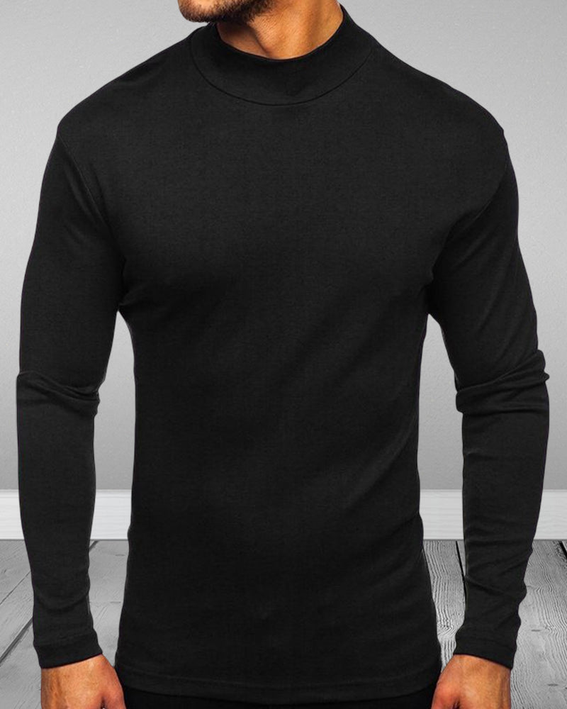 Genévrier® | Pull à col roulé de couleur unie pour hommes
