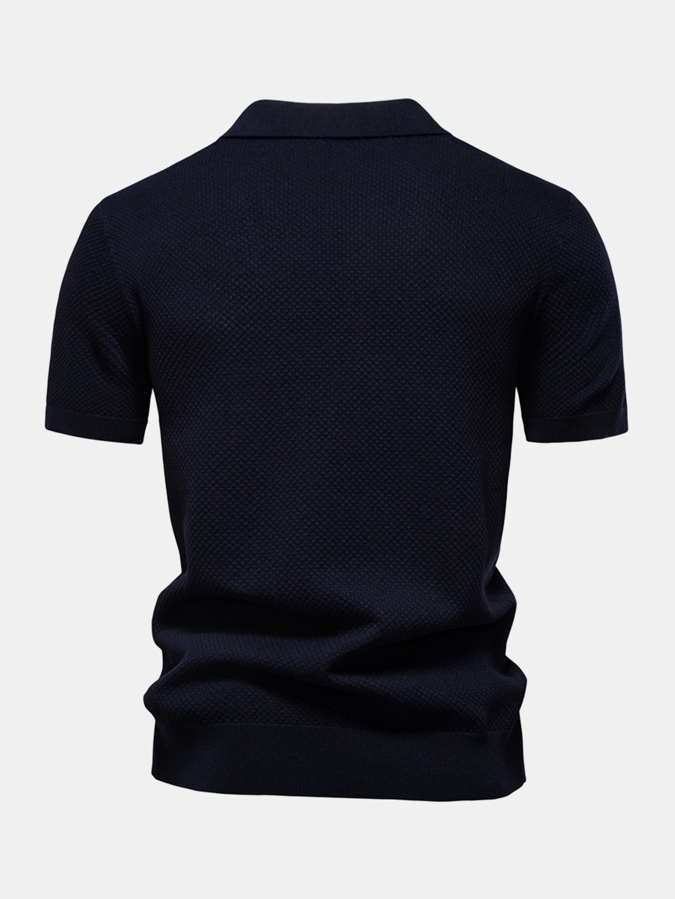 Elton® | Polo col V en tricot texturé ananas