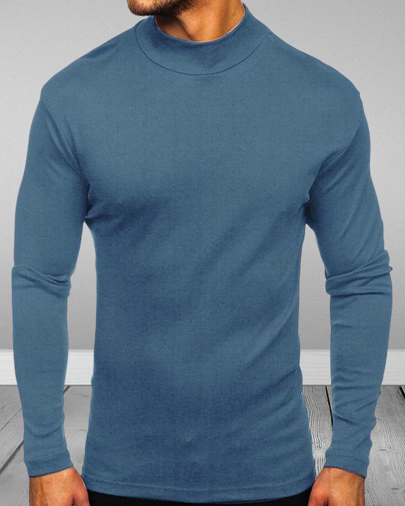 Genévrier® | Pull à col roulé de couleur unie pour hommes