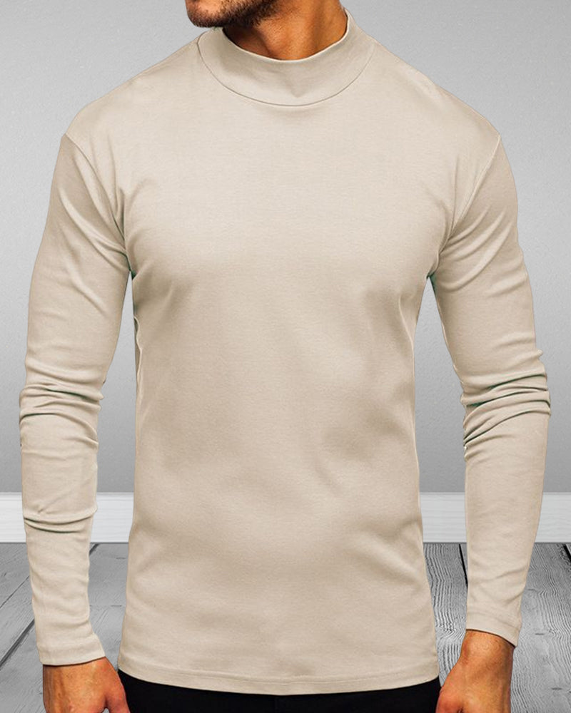 Genévrier® | Pull à col roulé de couleur unie pour hommes