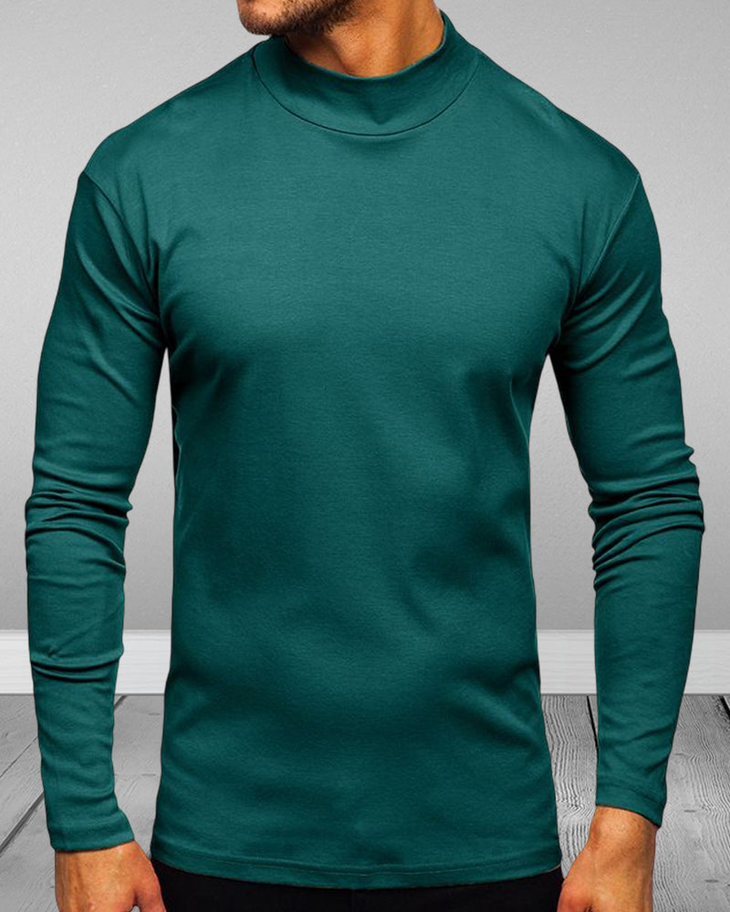 Genévrier® | Pull à col roulé de couleur unie pour hommes