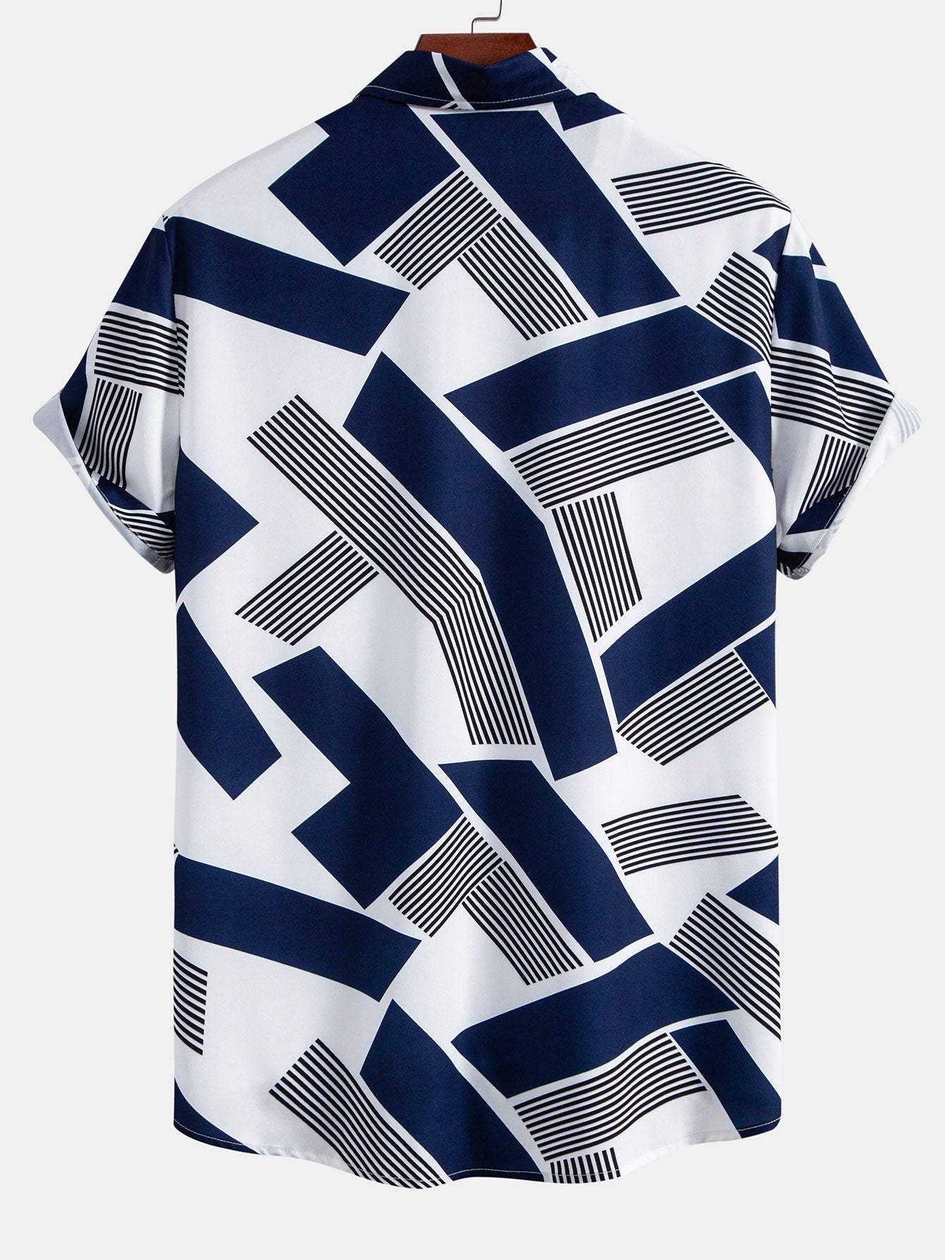 Atticus® | Chemise boutonnée à imprimé géométrique et blocs de couleurs