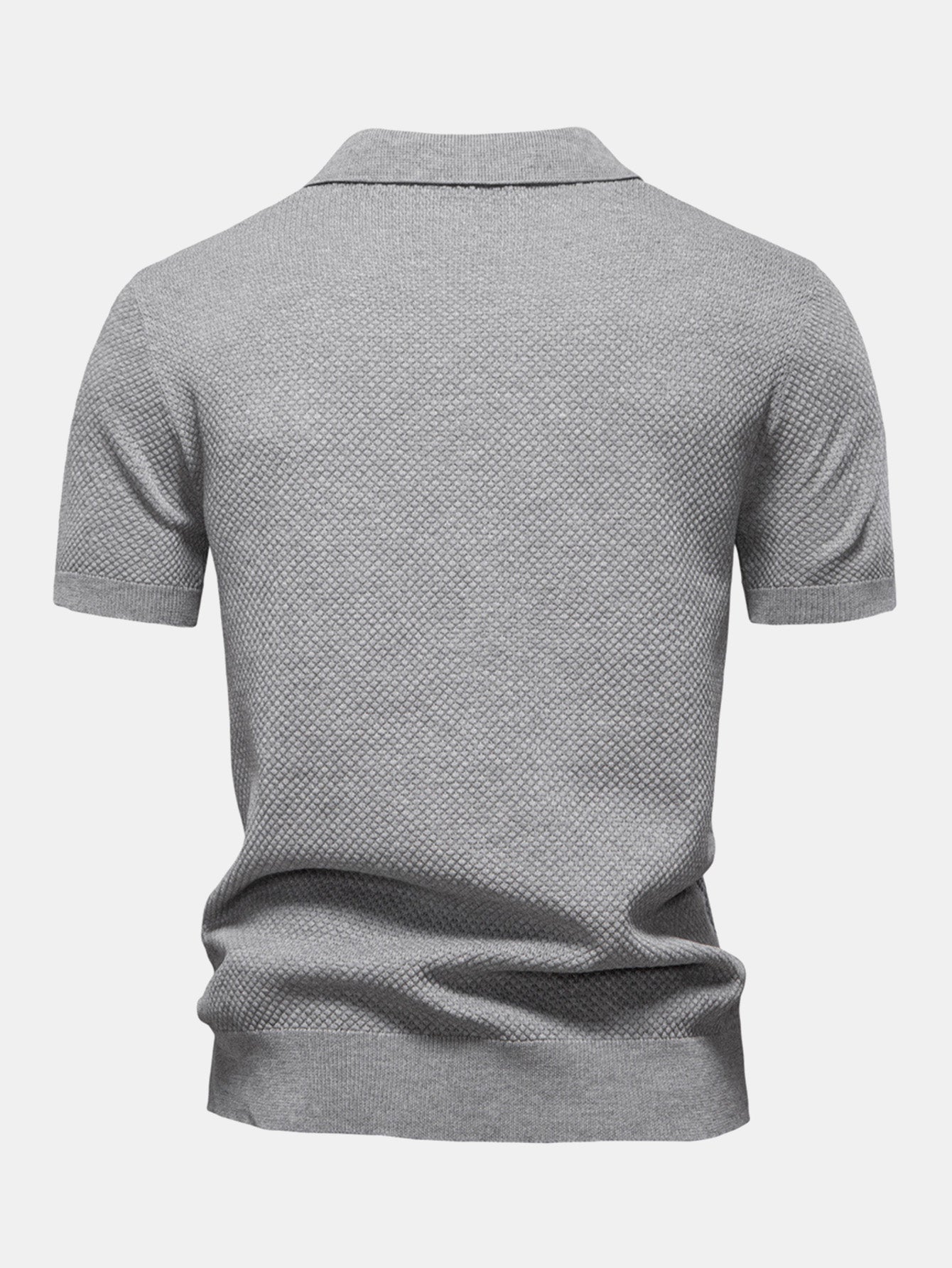 Elton® | Polo col V en tricot texturé ananas