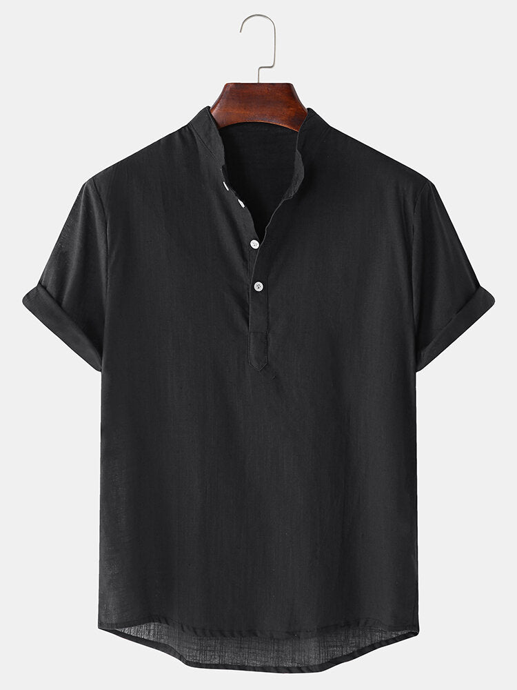 Astor® | Chemises Henley basiques de couleur unie