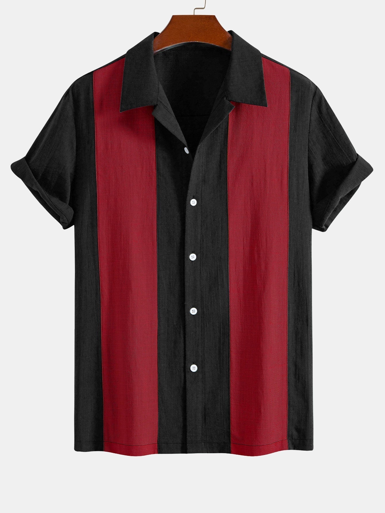 Aryeh® | Chemise bowling patchwork aspect lin