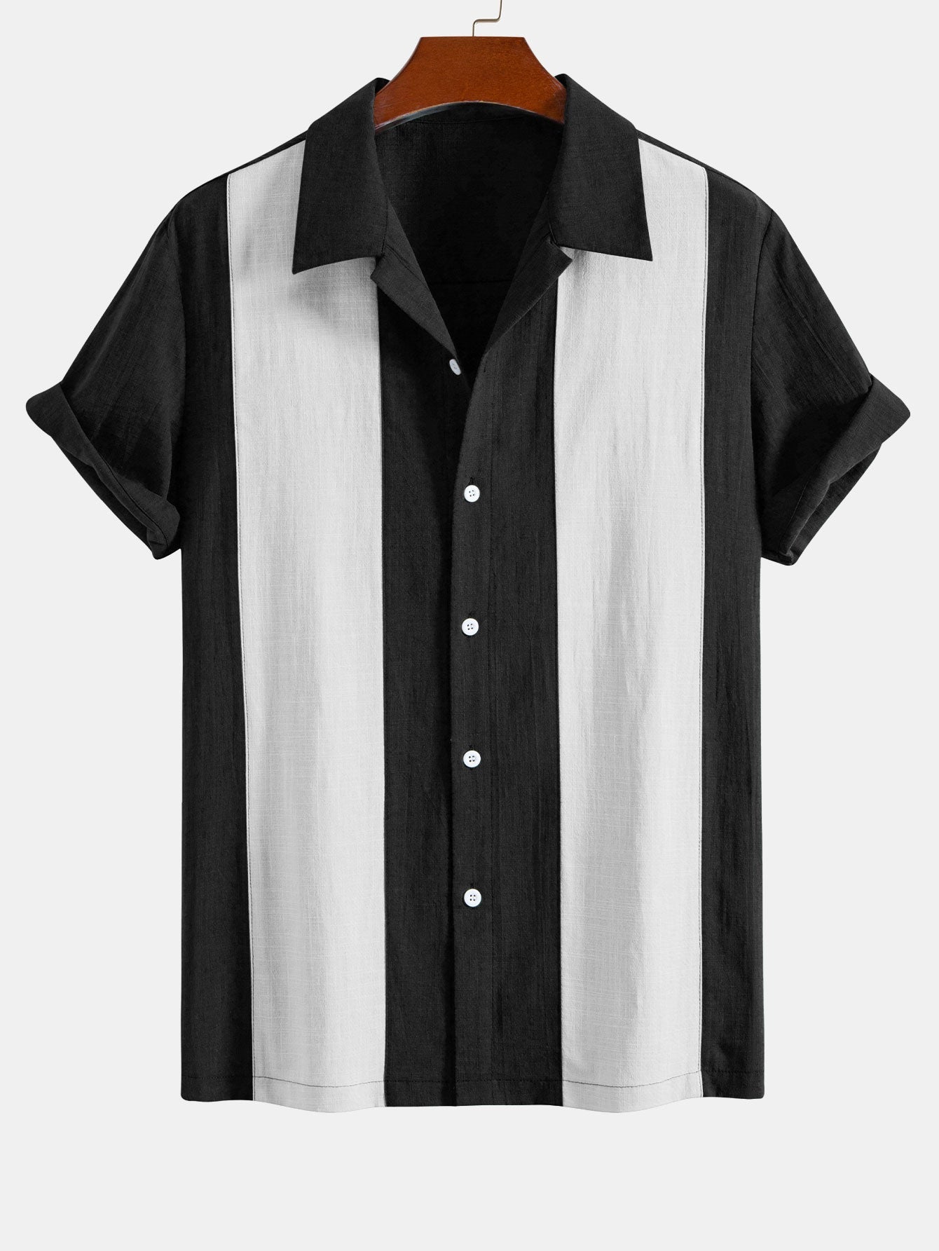 Aryeh® | Chemise bowling patchwork aspect lin