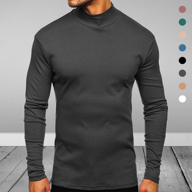 Genévrier® | Pull à col roulé de couleur unie pour hommes