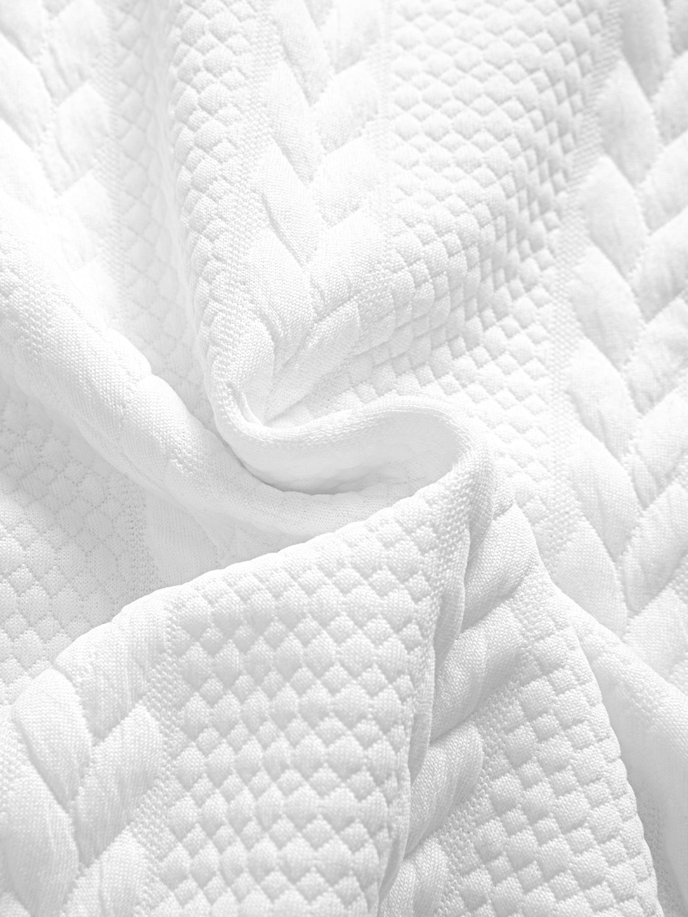 Aaron® | T-shirt à ourlet arqué en jacquard torsadé et short en jacquard torsadé