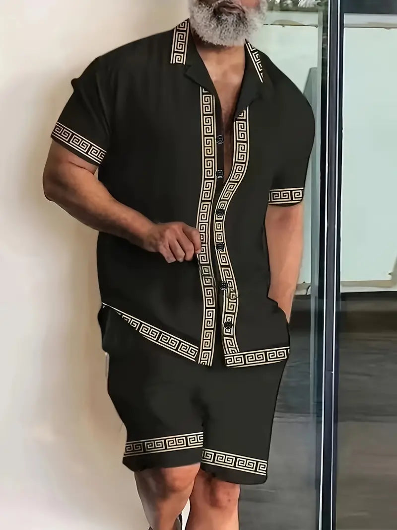 Ladarius® | Ensemble élégant composé d'une chemise à manches courtes et d'un short