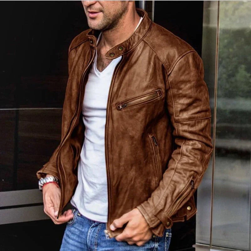 Tyler® | Veste en cuir élégante et résistante aux intempéries