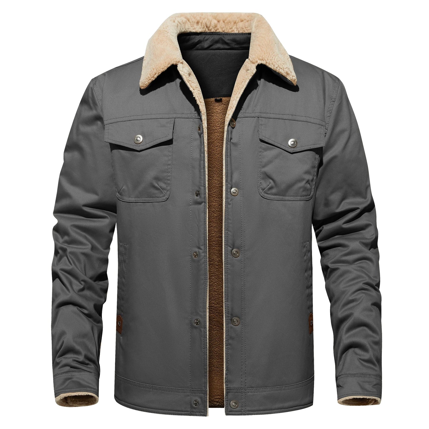 Frédéric® | Automne Hiver Veste Homme Casual Chaud Polaire Noir