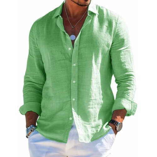 Kristofer® | Chemise élégante en coton et lin