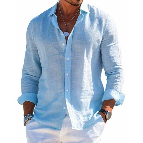 Kristofer® | Chemise élégante en coton et lin