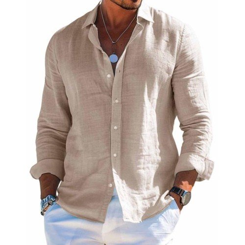 Kristofer® | Chemise élégante en coton et lin