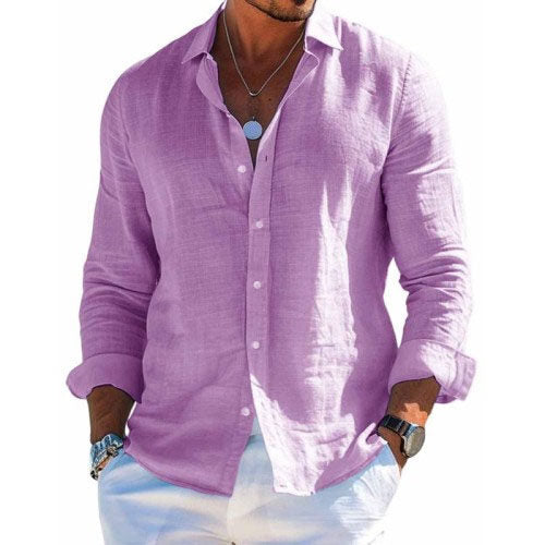 Kristofer® | Chemise élégante en coton et lin