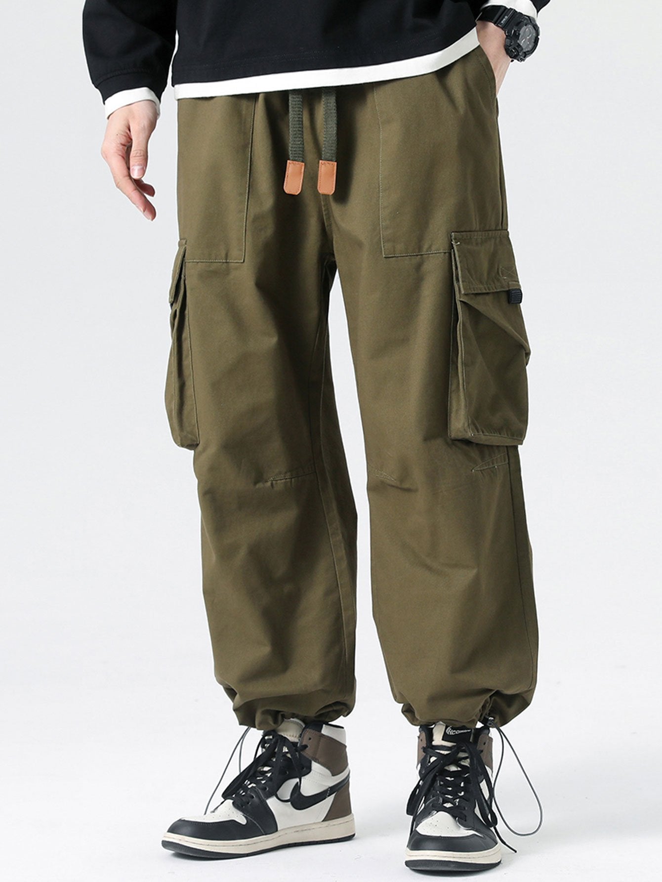 Bandon® | Pantalon cargo parachute avec poignets à cordon élastique