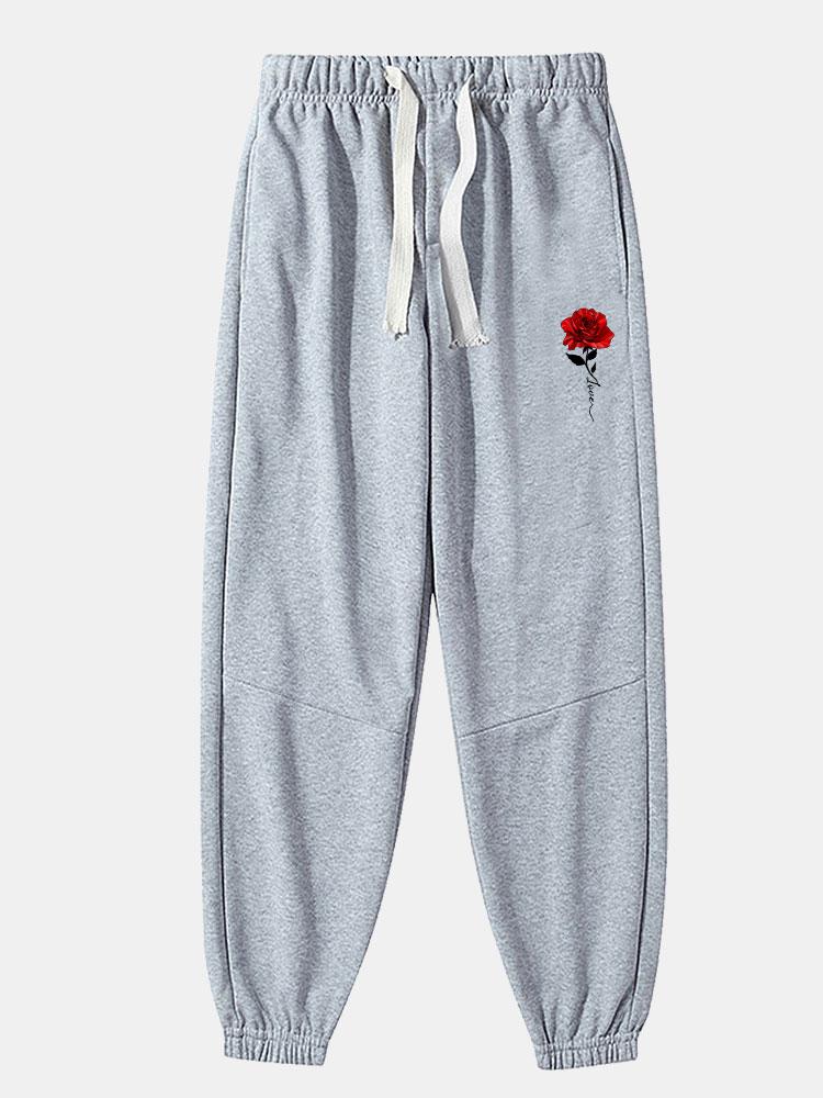 Baltsar® | Pantalon de jogging en coton mélangé à imprimé roses