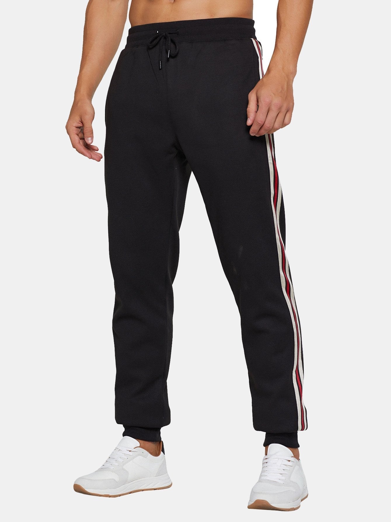 Bardolphe® | Pantalon de jogging à rayures latérales doublé en peluche