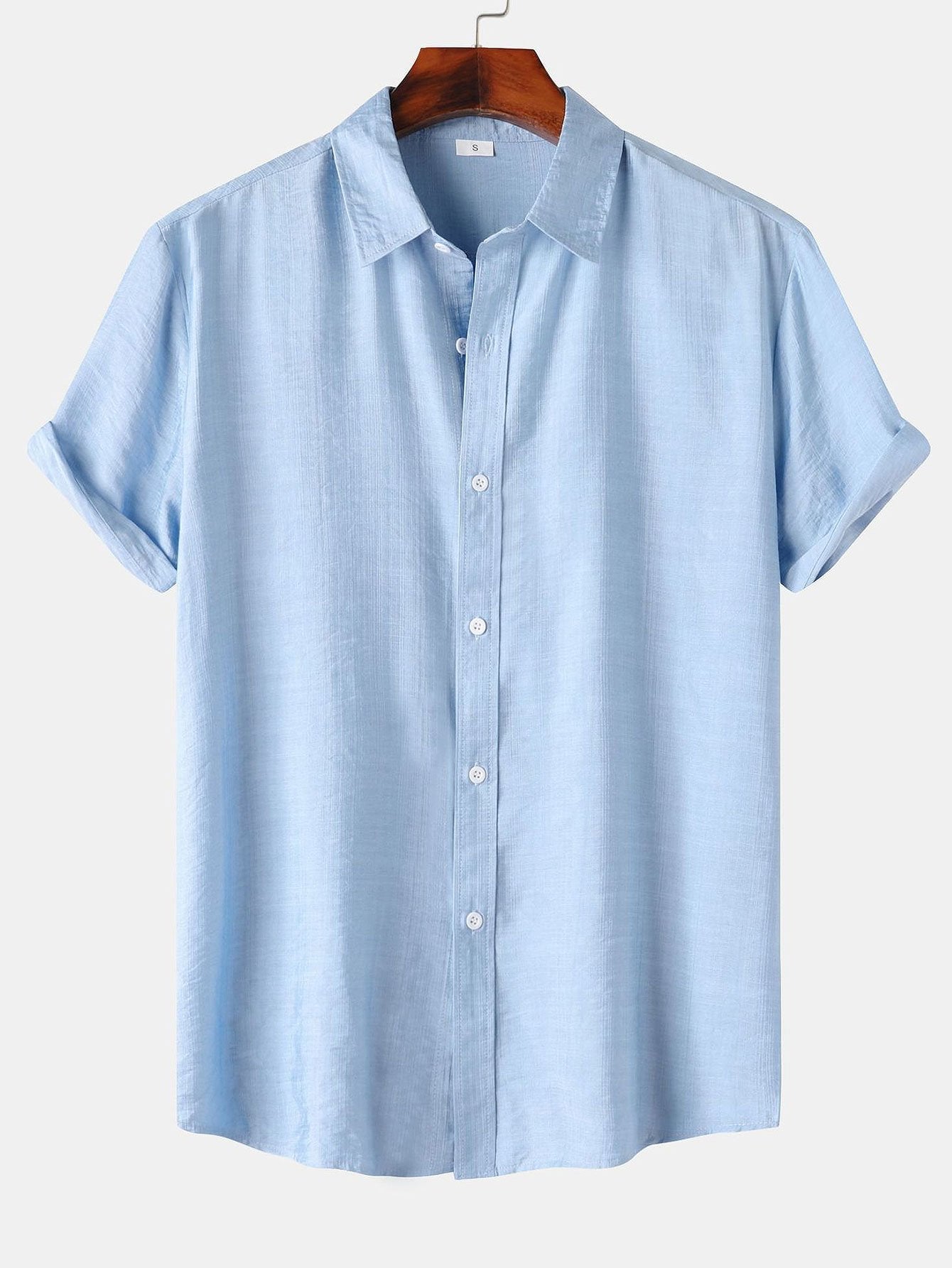 Auber® | Chemise boutonnée texturée à manches courtes