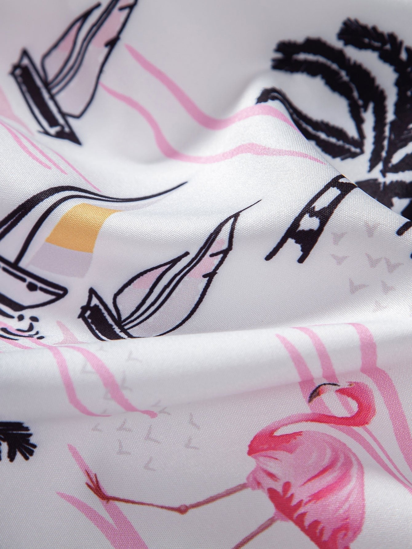 Atwater® | Chemise boutonnée à imprimé palmier et flamant rose