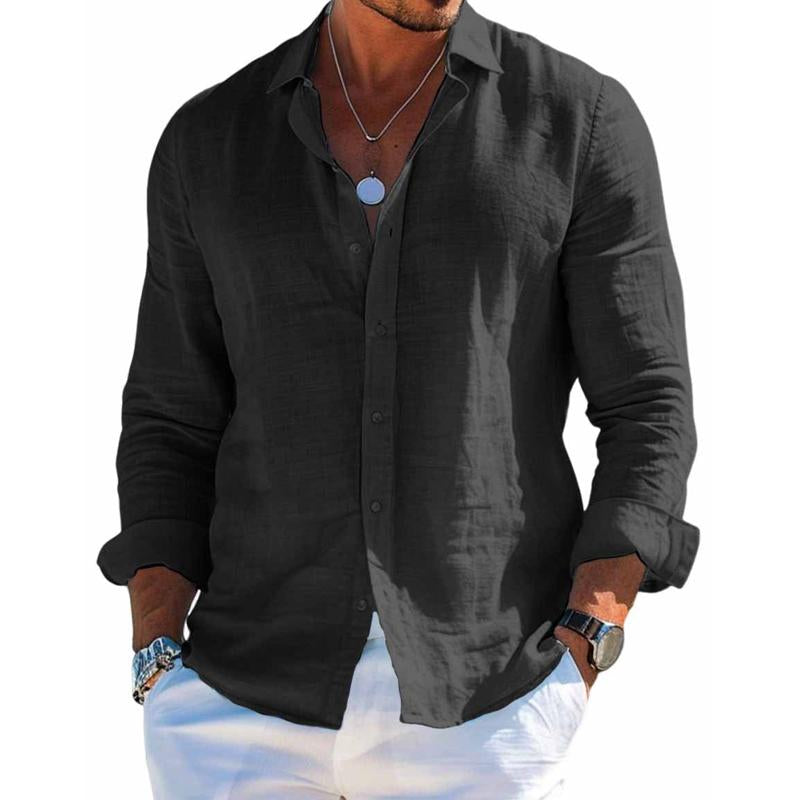 Kristofer® | Chemise élégante en coton et lin