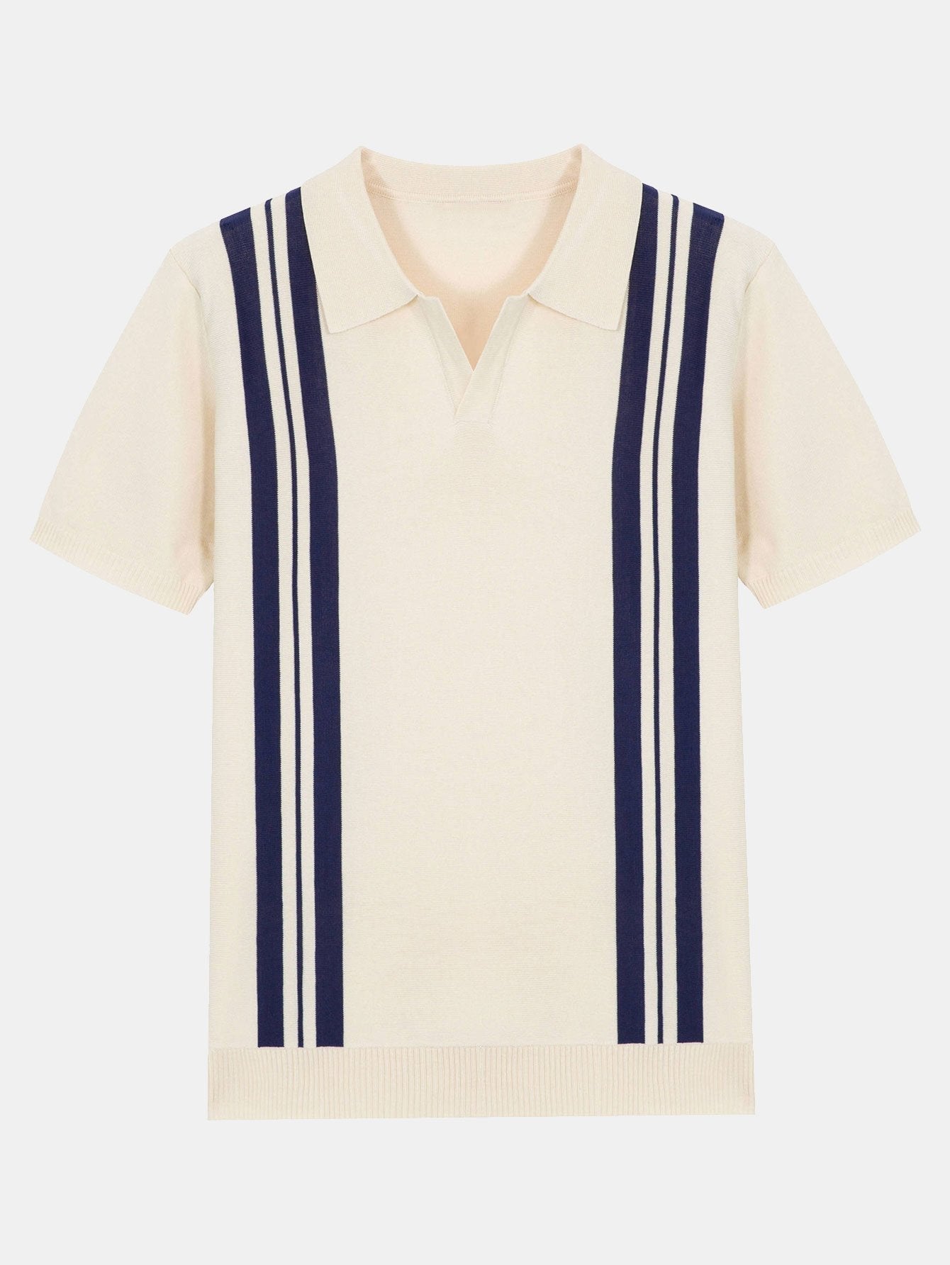 Dépositaire® | Polo pull rayé à col Johnny
