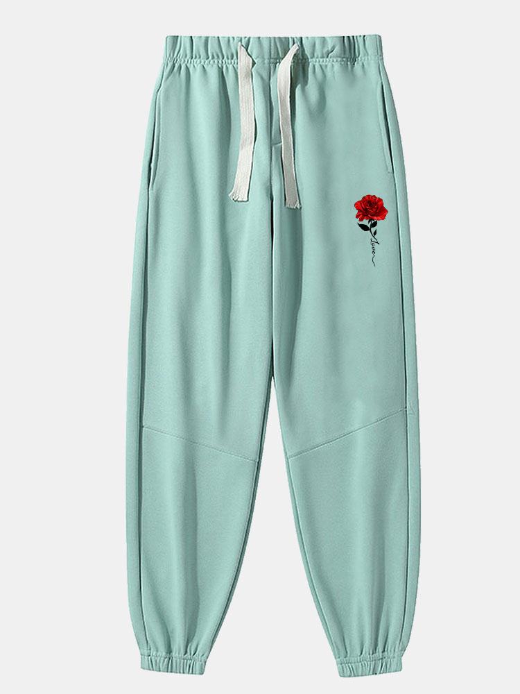Baltsar® | Pantalon de jogging en coton mélangé à imprimé roses