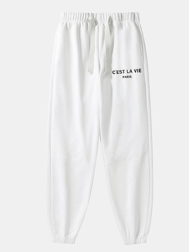 Bampfylde® | Pantalon de jogging en coton mélangé imprimé Paris