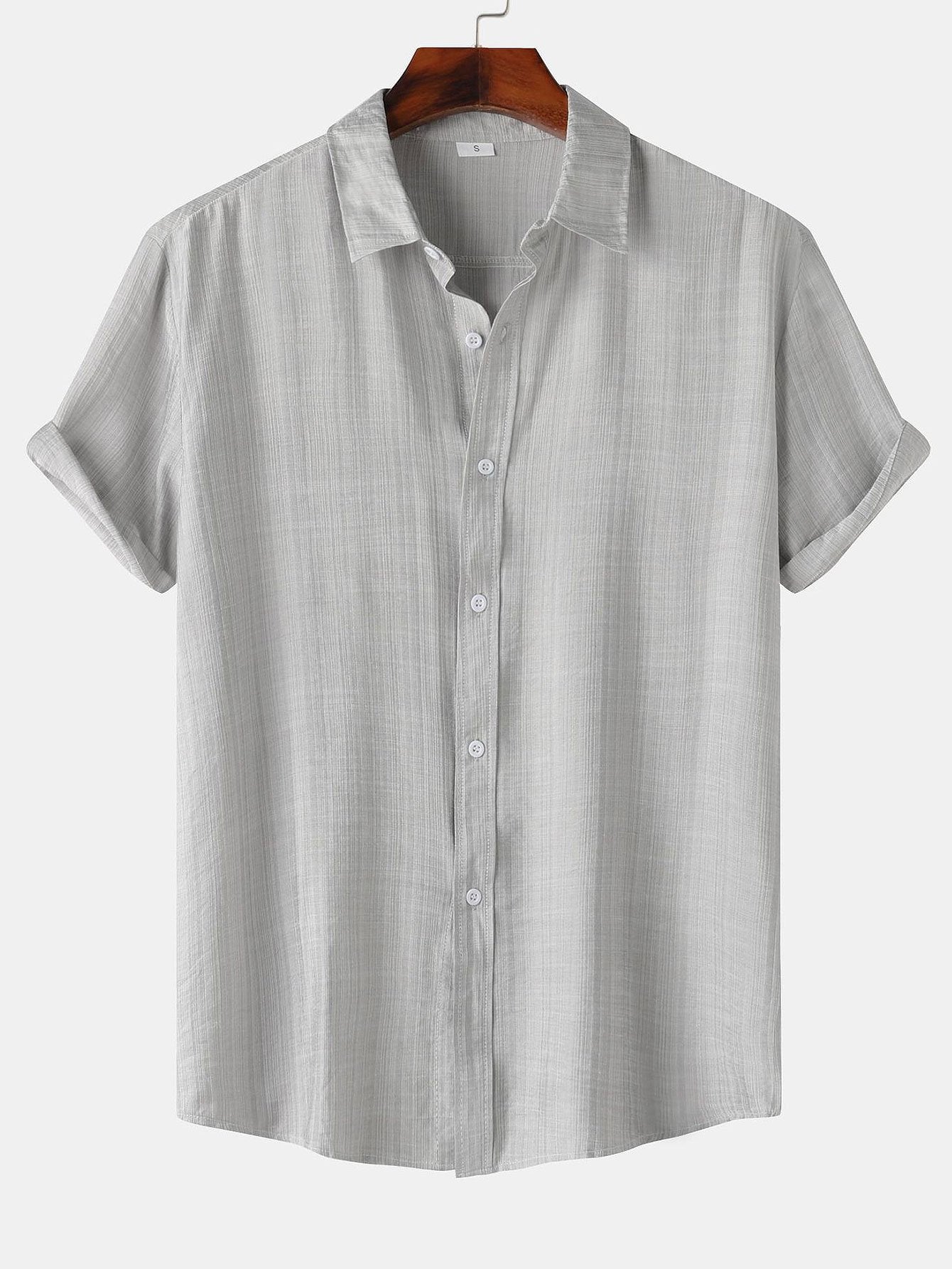 Auber® | Chemise boutonnée texturée à manches courtes