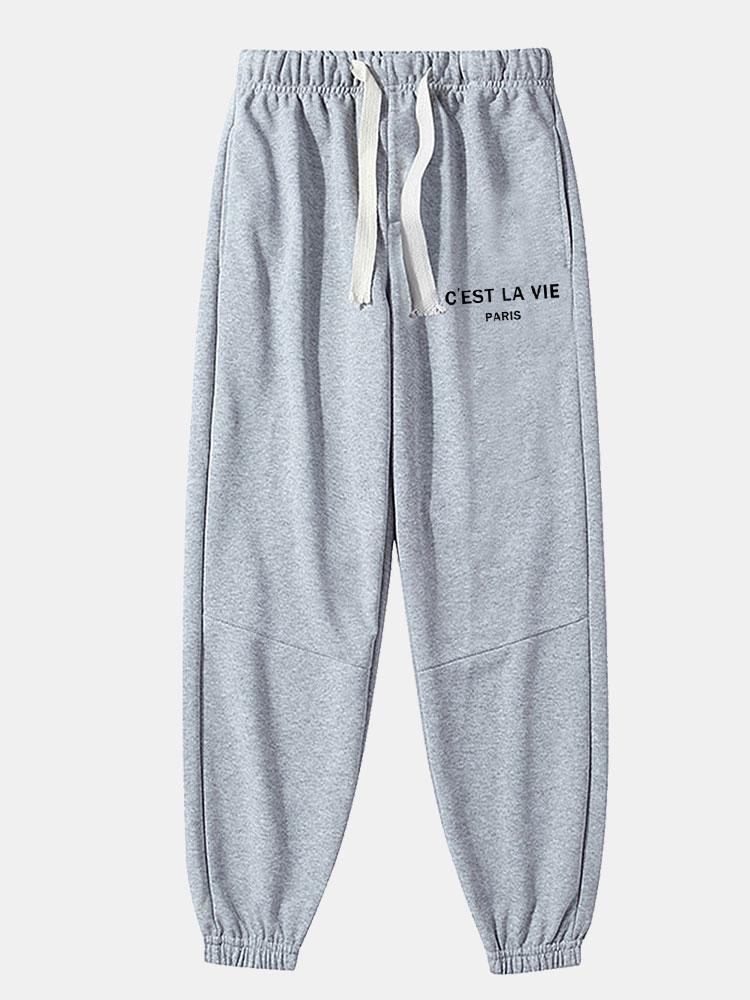 Bampfylde® | Pantalon de jogging en coton mélangé imprimé Paris