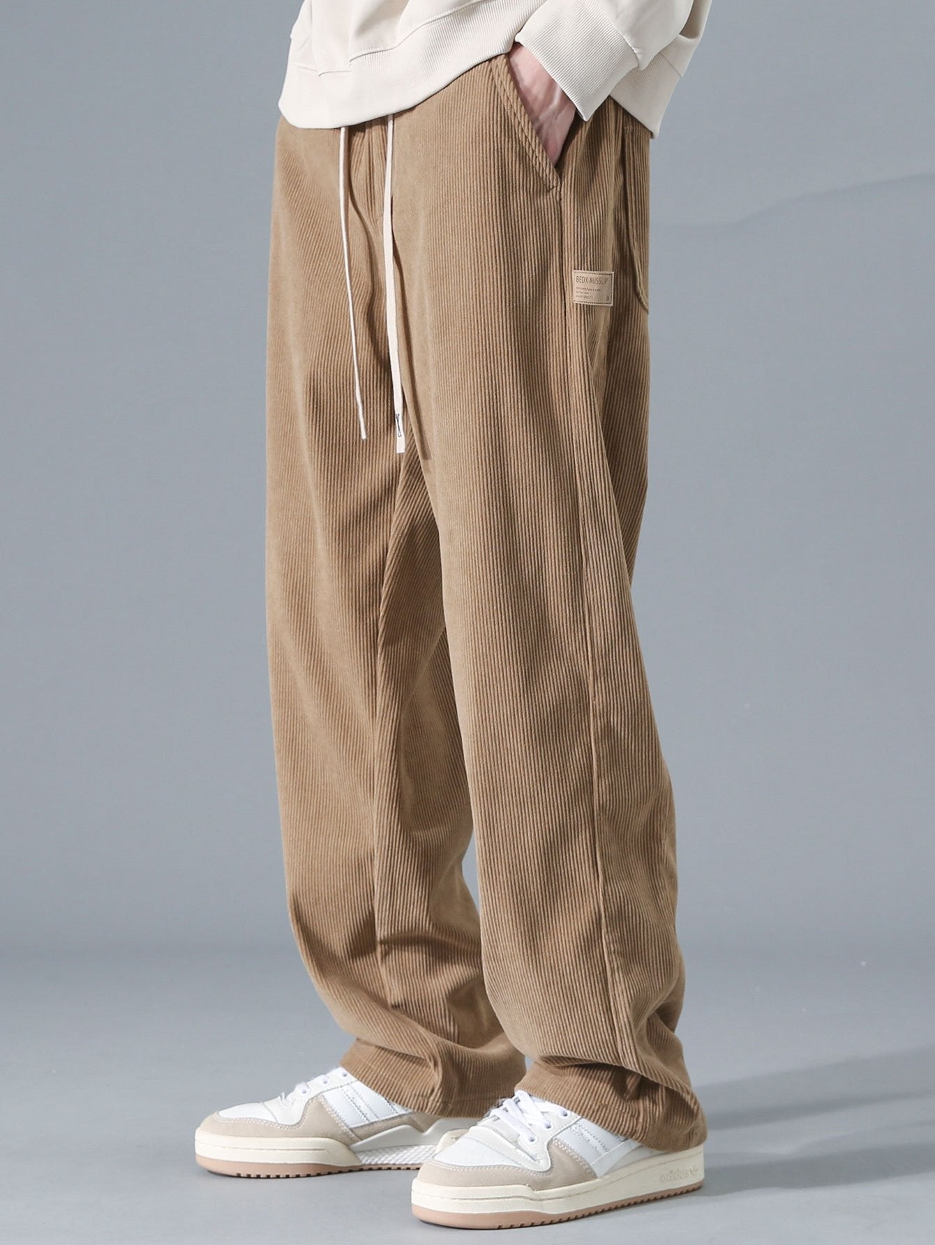Aubine® | Pantalon droit en velours côtelé