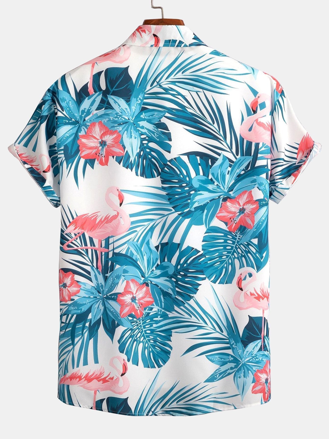 Asbjörn® | Chemise boutonnée à imprimé tropical flamant rose