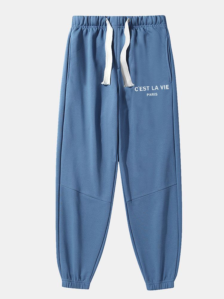 Bampfylde® | Pantalon de jogging en coton mélangé imprimé Paris